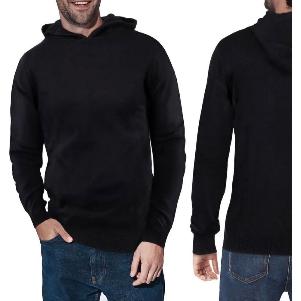 XRAY Jeans Core Knit Pullover Hoodie Black Nwt Size Medium